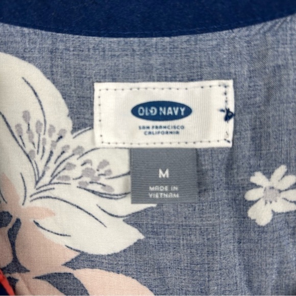 Old Navy Blue and Red Sleeveless Floral Sheath Mini Dress Women's Size M - Picture 3 of 7